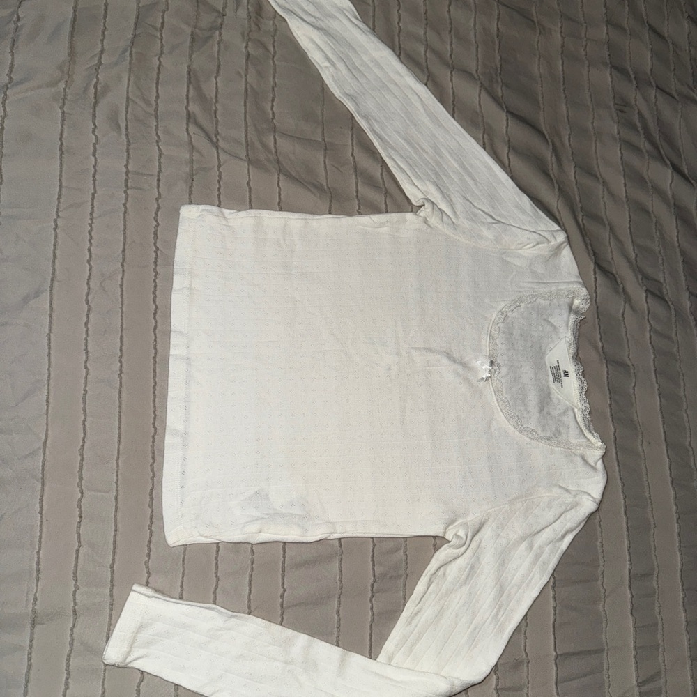 H&M Kids White Long Sleeve Top
